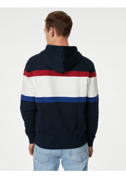 Marks & Spencer Saf Pamuklu Kapüşonlu Sweatshirt