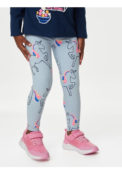 Marks & Spencer Unicorn Desenli Legging Tayt