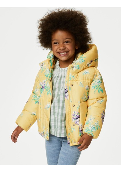 Marks & Spencer Çiçek Desenli Stormwear™ Puffer Şişme Mont