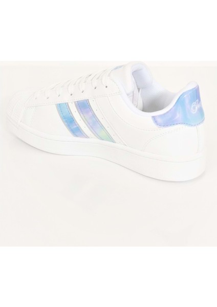 Konfores 1705-28787 Anatomik Tabanlı Süperstar Modeli Sneakers Ayakkabı - NKT01705-BEYAZ Gümüş-40 fırsatları