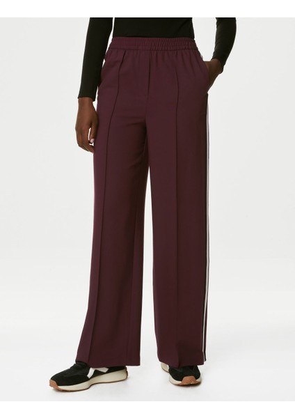 Marks & Spencer Şerit Detaylı Wide Leg Pantolon