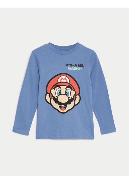 Marks & Spencer Saf Pamuklu Super Mario™ T-Shirt