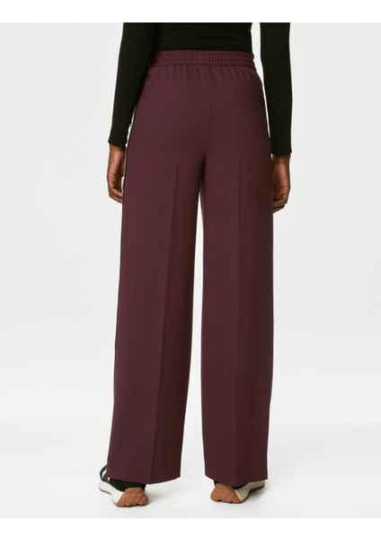 Marks & Spencer Şerit Detaylı Wide Leg Pantolon