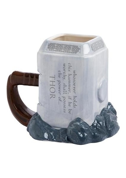 3D Thor Modelleme Kupa Büyük Hacimli Animasyonlu Su Kupası Seramik Bardak Çekiç Kupası (Yurt Dışından)