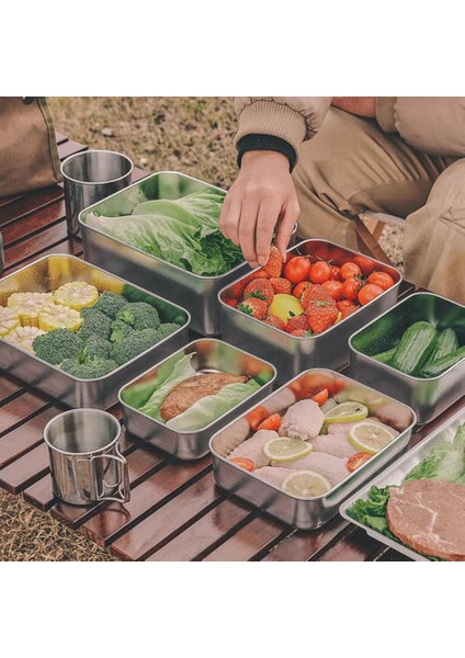Mühürlü Taze Tutma Kutusu, Açık Öğle Yemeği Kutusu 304 Paslanmaz Çelik Bento Kutusu Kapak Kampı Sofra Takımı Çiy (Yurt Dışından) fiyatları