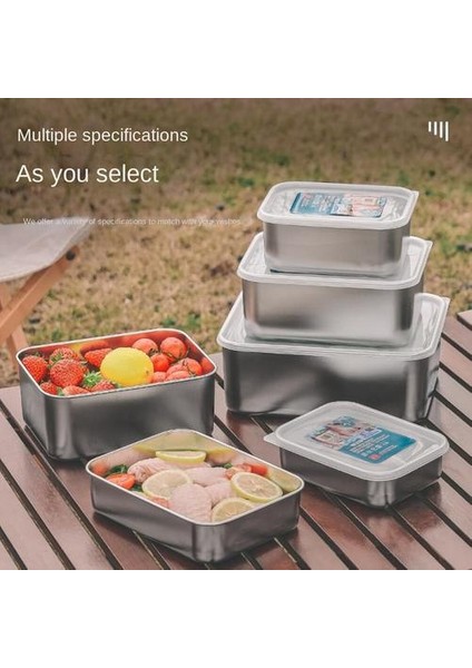Mühürlü Taze Tutma Kutusu, Açık Öğle Yemeği Kutusu 304 Paslanmaz Çelik Bento Kutusu Kapak Kampı Sofra Takımı Çiy (Yurt Dışından) fırsatları