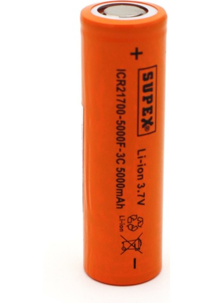 21700 3.7 Volt 4000MA Pil Düz Akafa