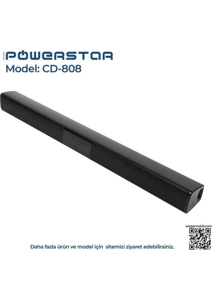 Müzik Kutusu Powerstar LD-808 Soundbar 88CM Bluetooth - USB - Hafıza Kartı
