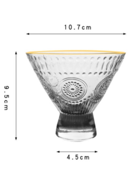 Stil Serin Yaz Dondurma Tatlı Süt Sallamak Kupası Kase Altın Boyalı Kokteyl Şampanya Tatlı Şarap Cam Drinkware | Gravür (Yurt Dışından) fiyatları