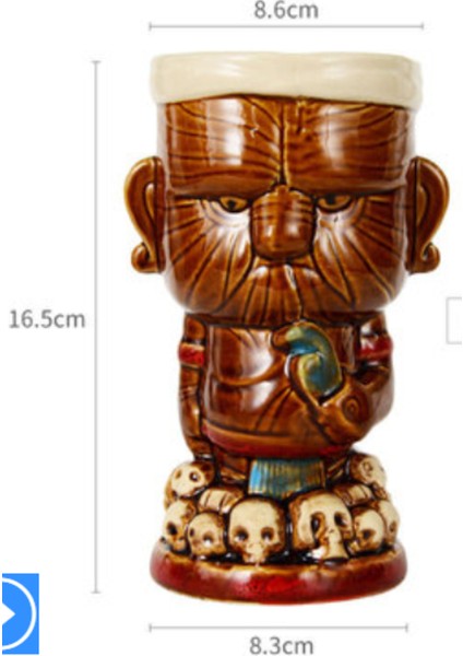 Kupa Tiki Tumblers Seramik Hawaii Partisi Kupalar Gözlük | Parti Kupaları | Seramik Tumblerglasses Kupaları (Kahverengi) (Yurt Dışından) fırsatları