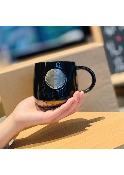 Seramik Kahve Fincanı Bakır Bölüm Kupa Çocuk Kahvaltı Süt Kupası Ofis Çift Doğum Günü Hediyesi Kahve Kupa Bardak ve Kupalar Tumbler | Kupalar (Siyah) (Yurt Dışından) fırsatları
