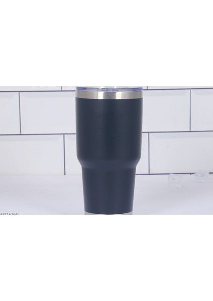 30 Oz Paslanmaz Çelik Tumblers Vakum Yalıtımlı Seyahat Kahve Kupa Fincan Şişesi Kapaklı Çift Duvar Yalıtım Şişesi | Kupalar (Siyah) (Yurt Dışından) modelleri