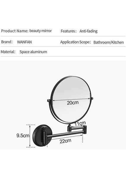 Banyo Aynası Makyaj Büyüteç Aynaları 1: 1 ve 1: 3 360 Döndür Çift Yüzlü Kozmetik Ayna Masaüstü Ayna Masaüstü Ayna | Banyo Aynası | Makyaj Büyüteç Büyüteç Büyüteç Banyo (Yurt Dışından)