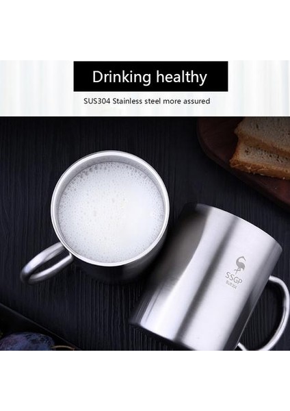 304 Yalıtımlı Paslanmaz Çelik Kahve Kupa Çift Duvar Katmanı Anti Haşlanma Kupası Içme / Bira / Su / Çay Anti Güz Metal Seyahat Tumbler | Kupalar (Gümüş) (Yurt Dışından) fırsatları