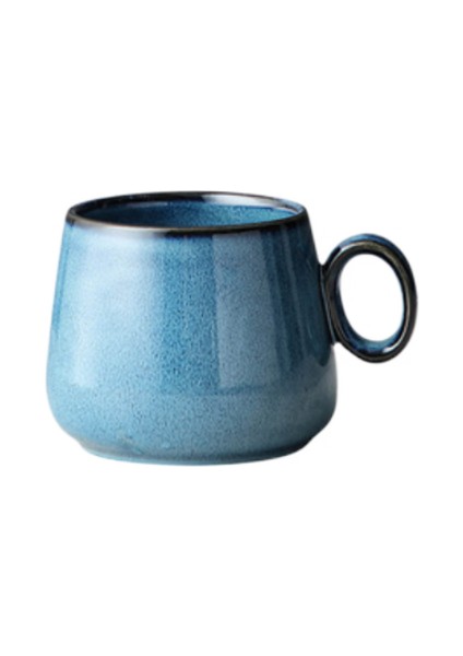 Seramik Kahve Fincanı Japon Retro Yaratıcı Seramik Su Kupası Nordic Lüks Çay Kupası Matt Porselen Çay Seti Mutfak Drinkware | Kupalar (Mavi) (Yurt Dışından)