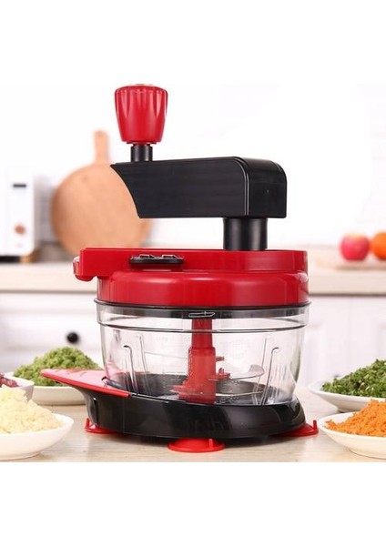 Yüksek Kapasiteli Kıyma Işlevli Grater Manuel Sebze Kesici Mutfak Kolaylık Sarımsak Basın Ev Armatürü (2500ML) (Yurt Dışından)