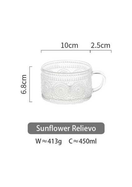 450 ml Nordic Cam Kupa Şeffaf Handgrip Kupası Kahve Süt Için Altın Kenar Ev Teackup Mutfak Drinkware | Oyma (Yurt Dışından)