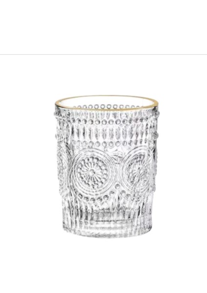 1 Adet 300 ml Nordic Phnom Penh Cam Retro Ayçiçeği Rölyef Su Kupası Kalınlaşmış Suyu Kupası Aile Kahvaltı Kupası Şarap Kupası Cam Drinkware | Gravür (Kısa Bardak Boyalı Altın) (Yurt Dışından)