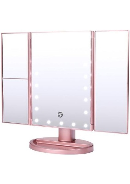 Ayna Ayna Güzellik Ayna Masaüstü USB Akıllı Dokunmatik Güzellik Ayna Katlanmış Ayna 22 LED Işık Aynası | Banyo Aynaları (Yurt Dışından)