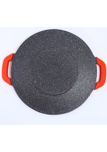 Koreli Tarzı Maifan Stone Yuvarlak Yuvarlak Yapışmaz Kızartma Tavası, Açık Barbekü Piknik Taşınabilir Kaset Sobası Evrensel Barbekü Pan (Yurt Dışından)