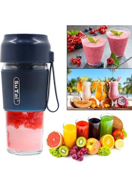 Taşınabilir Blender, Bir El Suyu Için Mini Blender Içme, Kişisel Blender Şarj Edilebilir Taşınabilir Sıkacağı (Yurt Dışından)