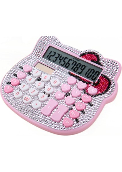Lüks Altın Ofis Elektronik Hesap Güneş Calculdora Masaüstü Bilgisayar Rhinestone Kızlar Için Kristal Elmas Hesap Makinesi | Hesap Makineleri (Beyaz) (Yurt Dışından)