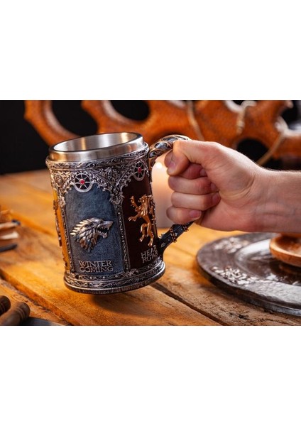 Bira Kupalar Paslanmaz Çelik Reçine Kupalar ve Kupalar Yaratıcı 3D Kahve Kupa Drinkware Mark | Kupalar (Mavi) (Yurt Dışından) fiyatları