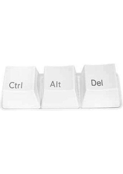 3 Adet / Takım Yenilik Yaratıcı Basit Klavye Ctrl Alt Del Tipi Çay Kahve Kupa Kupası Konteyner | Kahve Kupa Kupası | Kupa Cupctrl Alt (Beyaz) (Yurt Dışından)