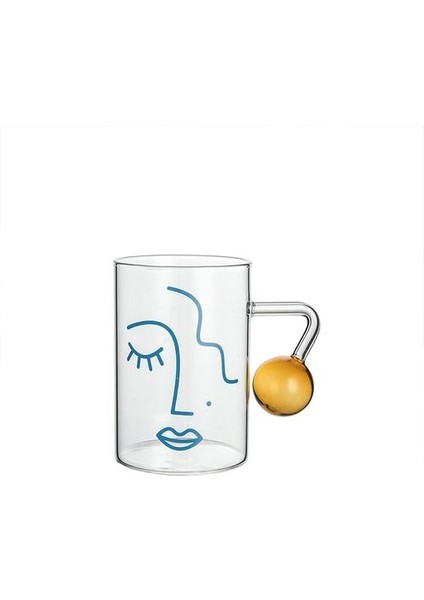 Baskılı Şeffaf Yaratıcı Isıya Dayanıklı Cam Kahve Çay Içecekler Kahvaltı Buz Bira Cam Bardak Kolu Drinkware Süt Suyu Kupa | Bira Steins (Şeffaf) (Yurt Dışından)