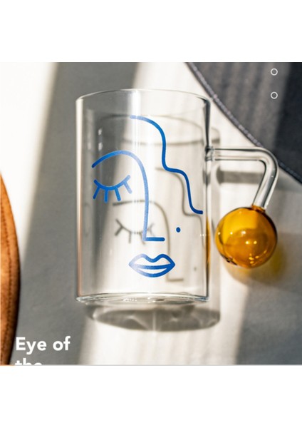 Baskılı Şeffaf Yaratıcı Isıya Dayanıklı Cam Kahve Çay Içecekler Kahvaltı Buz Bira Cam Bardak Kolu Drinkware Süt Suyu Kupa | Bira Steins (Şeffaf) (Yurt Dışından)