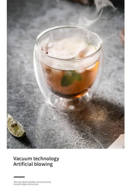 Çift Duvar Shot Cam Bardak Seti Espresso Kahve Kupalar Viski Kokteyl Bira Cam Yalıtımlı Tumbler Şeffaf Bardak Drinkware | Kupalar (Beyaz) (Yurt Dışından)