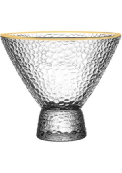 Stil Serin Yaz Dondurma Tatlı Süt Sallamak Kupası Kase Altın Boyalı Kokteyl Şampanya Tatlı Şarap Cam Drinkware | Gravür (Yurt Dışından) modelleri