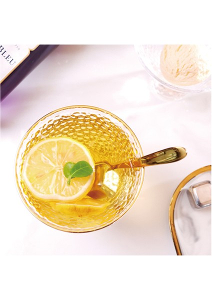 Stil Serin Yaz Dondurma Tatlı Süt Sallamak Kupası Kase Altın Boyalı Kokteyl Şampanya Tatlı Şarap Cam Drinkware | Gravür (Yurt Dışından) fırsatları