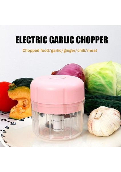 Mini Elektrikli Gıda Chopper Taşınabilir USB Et Öğütücü Sarımsak Kesici Sebze Parçalayıcı Dıcer Dıy Meyve Suyu Mutfak Aracı 250 ml (Yurt Dışından) modelleri