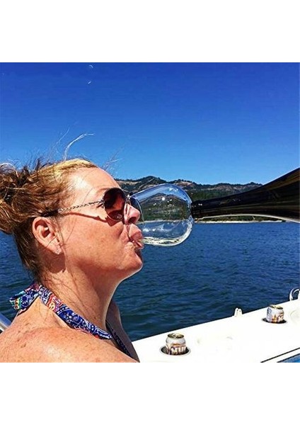 Yaratıcı Kırmızı Şarap Şampanya Cam Fincan Silikon Mühür Içecek Doğrudan Şişe Kristal Gözlük Kokteyl Kupa 260ML Goblet | Şarap Kadehleri (Yurt Dışından)