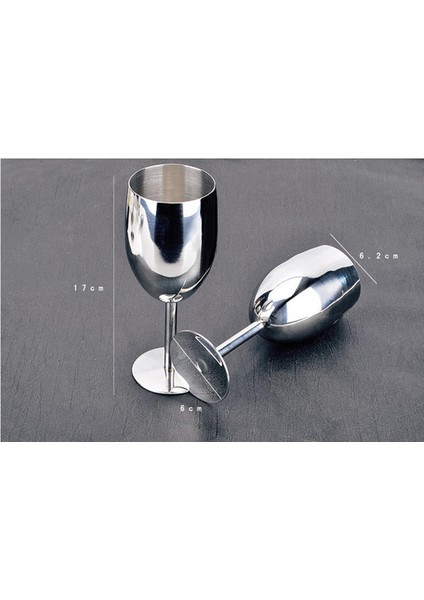 1 Adet / Grup 265 ml Paslanmaz Çelik Şarap Kupası Cam Gümüş Kadeh Meyve Suyu Içecek Metal Bardaklar Şampanya Goblet Parti Barware Mutfak Aletleri | Kokteyl Camı (Yurt Dışından)