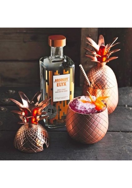 Ananas Tumbler Çelik Gümüş Gül Gül Altın Kokteyl Suyu Içme Kupaları Kupalar Bar Özel Içme Eşyaları | Kokteyl Camı (Yurt Dışından)