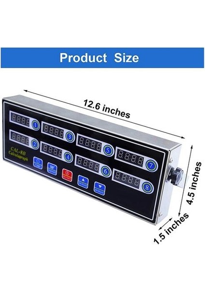 Ticari 8 Kanallar Dijital Mutfak Zamanlayıcı, Paslanmaz Çelik Calculagraph Zamanlayıcı ile Alarm, Saat Hatırlatma, Ab Tak | Mutfak Zamanlayıcıları (Yurt Dışından)