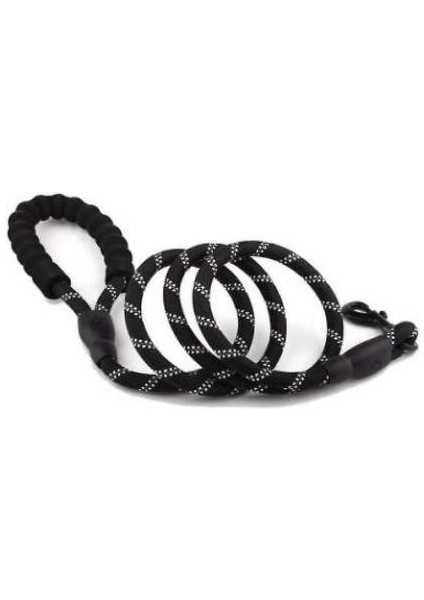Pet Köpek Yaka Pet Malzemeleri Yansıtıcı Çok Renkli Yuvarlak Köpek Tasma (Siyah) (Yurt Dışından)