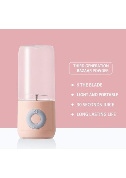 Taşınabilir Mini Elektrikli Sıkacağı USB Şarj Edilebilir El Smoothie Blender Meyve Mikserler Gıda Milkshake Suyu Makinesi Makinesi | Sıkacaklar (Pembe) (Yurt Dışından)