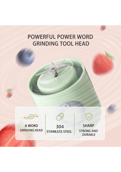 Taşınabilir Mini Elektrikli Sıkacağı USB Şarj Edilebilir El Smoothie Blender Meyve Mikserler Gıda Milkshake Suyu Makinesi Makinesi | Sıkacaklar (Pembe) (Yurt Dışından)