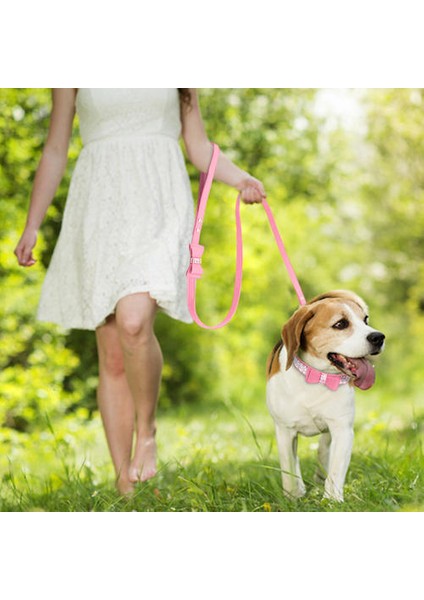 Ilmek Süet Deri Rhinestone Köpek Yaka ve Tasma Set Küçük Orta Köpekler Için Pet Köpek Kedi Chihuahua Yaka Kediler | Köpek Kedi Yaka | Kitten Collarcat Yaka (Pembe) (Yurt Dışından) fiyatları