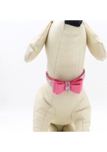 Ilmek Süet Deri Rhinestone Köpek Yaka ve Tasma Set Küçük Orta Köpekler Için Pet Köpek Kedi Chihuahua Yaka Kediler | Köpek Kedi Yaka | Kitten Collarcat Yaka (Pembe) (Yurt Dışından) fırsatları