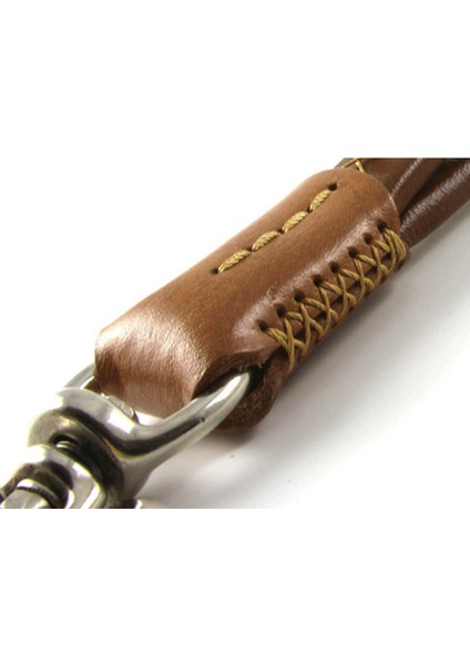 Köpek Kısa Zincir Tasma Patlama Korumalı Büyük Köpek Kurşun Pu Deri Kolu Büyük Köpek Tasmalar Bahar Tampon Metal Pet Traction | Tasmalar (Kahverengi) (Yurt Dışından)