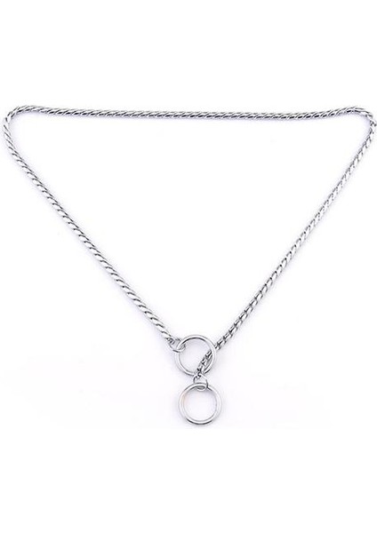 Pet Yakaları Pet Boyun Kayışı Köpek Boyun Bant Yılan Zinciri Köpek Zinciri Katı Metal Zincir Köpek Yaka: 60CM (Gümüş) (Yurt Dışından) fiyatları