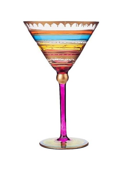 Avrupa El Boyalı Şarap Gözlük Kurşunsuz Kişilik Kokteyl Cam Goblet Bar Otel Düğün Parti Drinkware Ev Dekor Hediye | Kokteyl Camı (Yurt Dışından)
