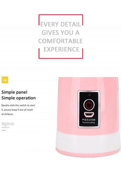 Taşınabilir Mikser Elektrikli Meyve Sıkacağı El Smoothie Maker Karıştırma Şarj Edilebilir Mini Gıda Işlemci Suyu Kupası (Yurt Dışından)