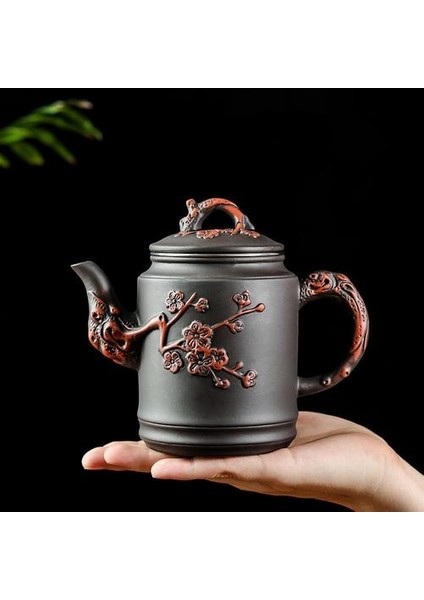 Yixing Zisha Pot Paslanmaz Çelik Süzgeç Çaydanlık Kupası Su Isıtıcısı Set Ev 550ML Çay Makinesi | Çaydanlıklar (Siyah Antika (550ML Çaydanlık 1filter) (Yurt Dışından)