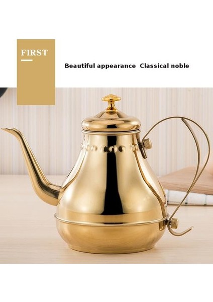 1.2loushold Paslanmaz Çelik Yağ Zeytin Sosu Dispenser Çay Cezve Çaydanlık Su Isıtıcısı Sızdırmaz Konteyner Filtresi ile | Çaydanlıklar (Altın 1.2l Mahkemesi) (Yurt Dışından) fiyatları