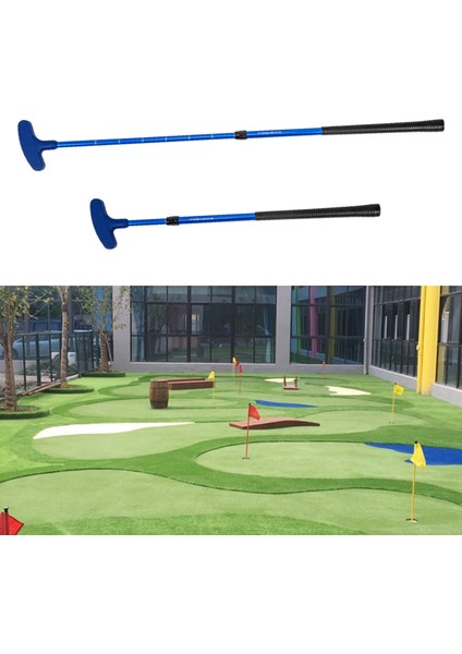 Golf Iki Yönlü Atıcı Sol / Sağ El Ayarlanabilir Teleskopik Golf Sopaları Atıcılar Mavi (Yurt Dışından)